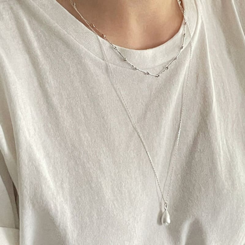 oar Raindrop Long Necklace