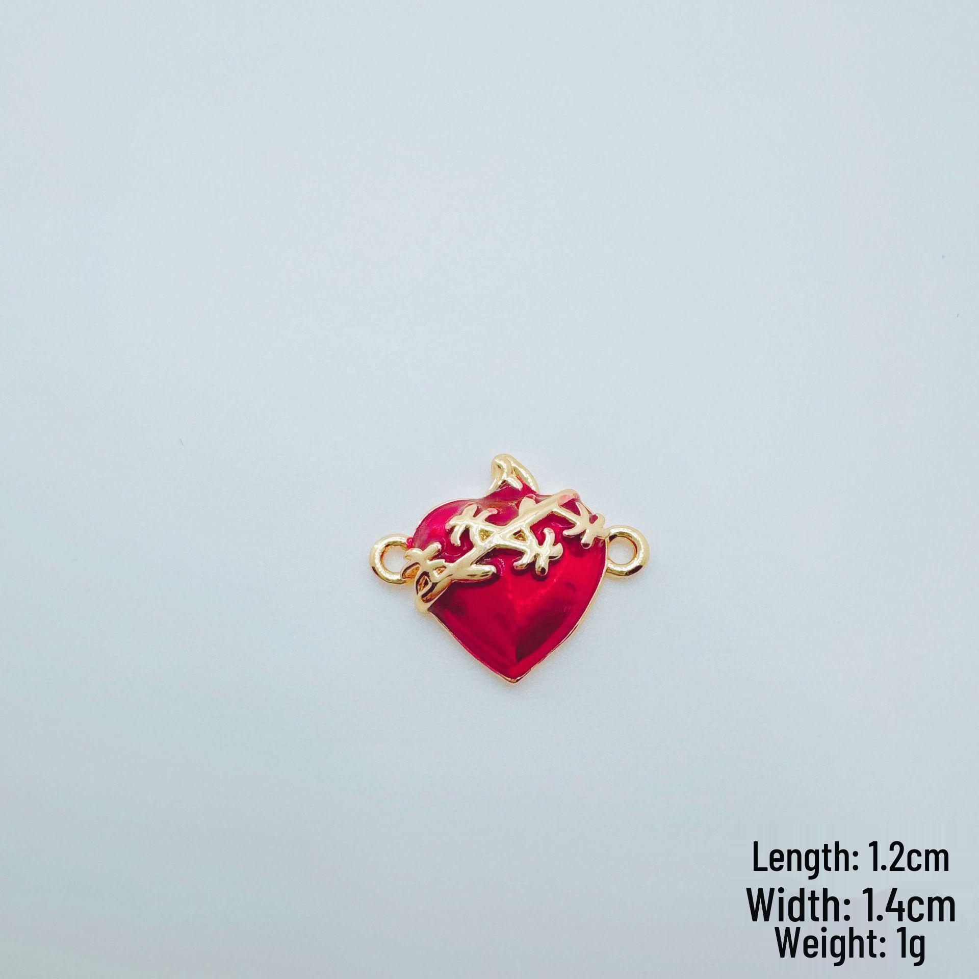 18K Gold Heart Pendant Double Necklace Bracelet for Women - Cross-border DIY Jewelry