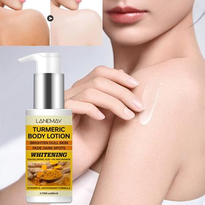 Turmeric Body Lotion - 24 HR Moisturizing and Smoothing Skin, Improve Skin Elasticity and Brighten Dull Skin - Suitable for All Skin Types,80ml