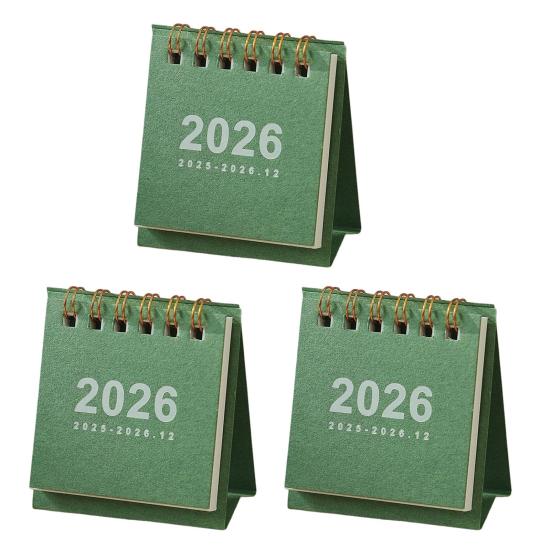 2026 Mini Stolní kalendář leden 2026-prosinec 2026 12měsíční plánovač Malý stojací překlápěcí kalendář s dvojitou drátovou vazbou pro domácí kancelář