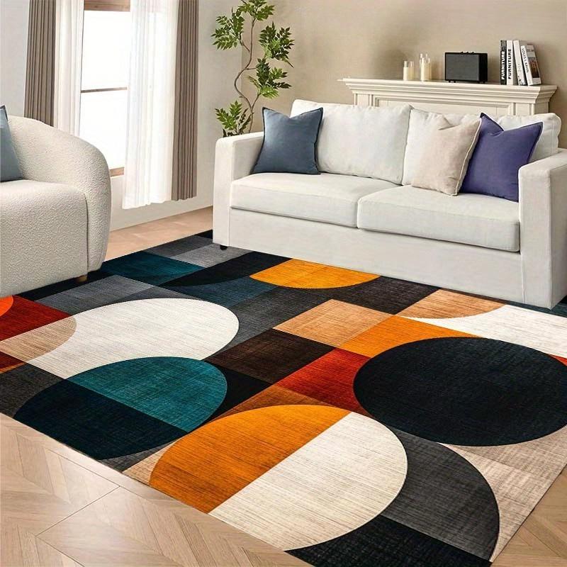 Geometrische Teppiche für große Flächen zur Wohnzimmerdekoration Moderne Luxus-Sofa-Tischteppiche Schlafzimmer Rutschfeste Fußmatte Waschbare Fußmatten