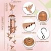 Retro Metal Wind Chime 36 Inch Hummingbird Pendant Creative Animal Wind Chime Outdoor Courtyard Decoration