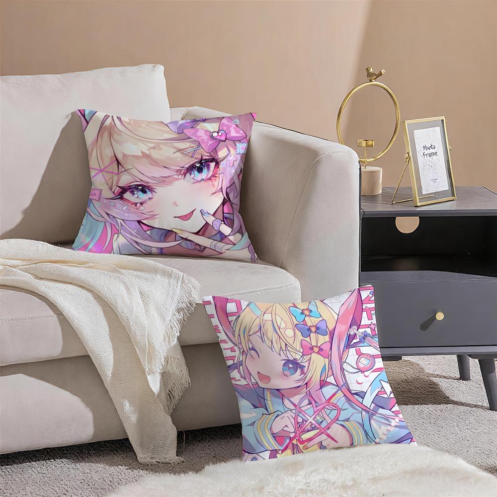 Addictive Satirical Game NNeedy Streamer Overload Cushion Cover Pillowcase Short Plush Invisible zipper Room Sofa Cushion Cover