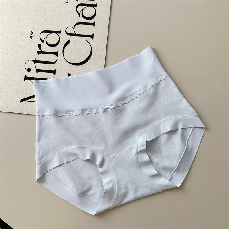 

Бесшовные женские трусы с высокой посадкой - 7A Синьцзянский длинноволокнистый хлопок, антибактериальные, дышащие, больших размеров. M (80-100 jin)