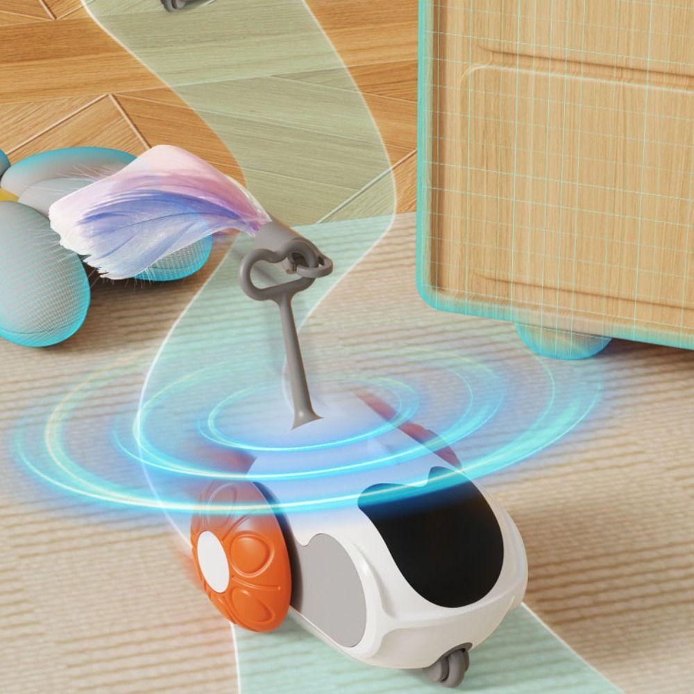Interactive Turbo Tail Cat Toy Rechargeable Remote Control Toy Car  Cat Accessories