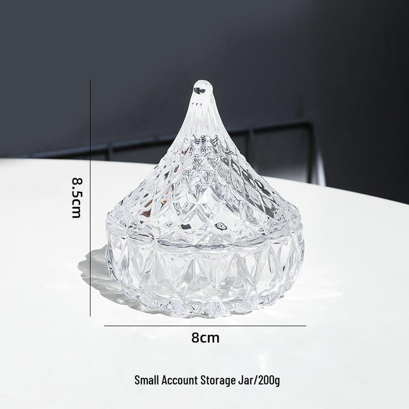 

Minimalist Glass Ornament: Transparent Candy Jar for Modern Home or Wedding Decor