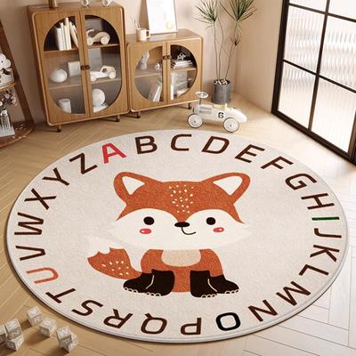 Cartoon Living Room Children's Room Round Carpet Room Maintenance Free Carpets Sound Insulation Anti Slip Beside Rug