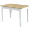 Kitchen Table with Storage - KIEVA - Melamine - White / Oak - Rectangular - 4 / 6 People - 110 X 75 X 72 Cm