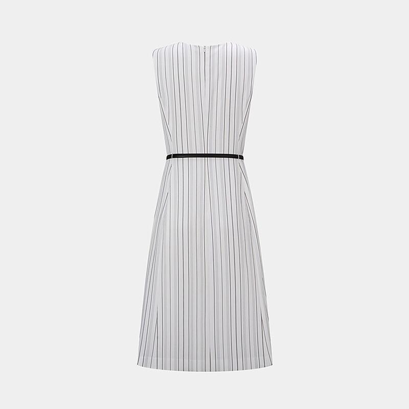 Ports Women's Striped Belted Midi Dress