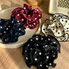 Retro Polka Dot Scrunchies Large Hair Elastic for Women Aesthetic Fashion Ponytail Holder Styling