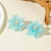 Dopamine Korean Fresh and Sweet Resin Three-dimensional Flower Earrings Earrings for Women