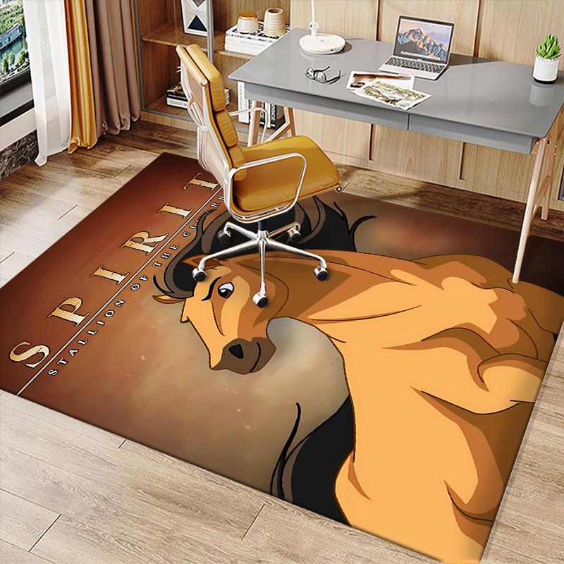 Spirit Stallion of the Cimarron Printed Absorbent Washable Carpet, Non-Slip Bathroom Mats, Kitchen Rugs, Yoga Mat,Living Room Entrance, Camping Picnic