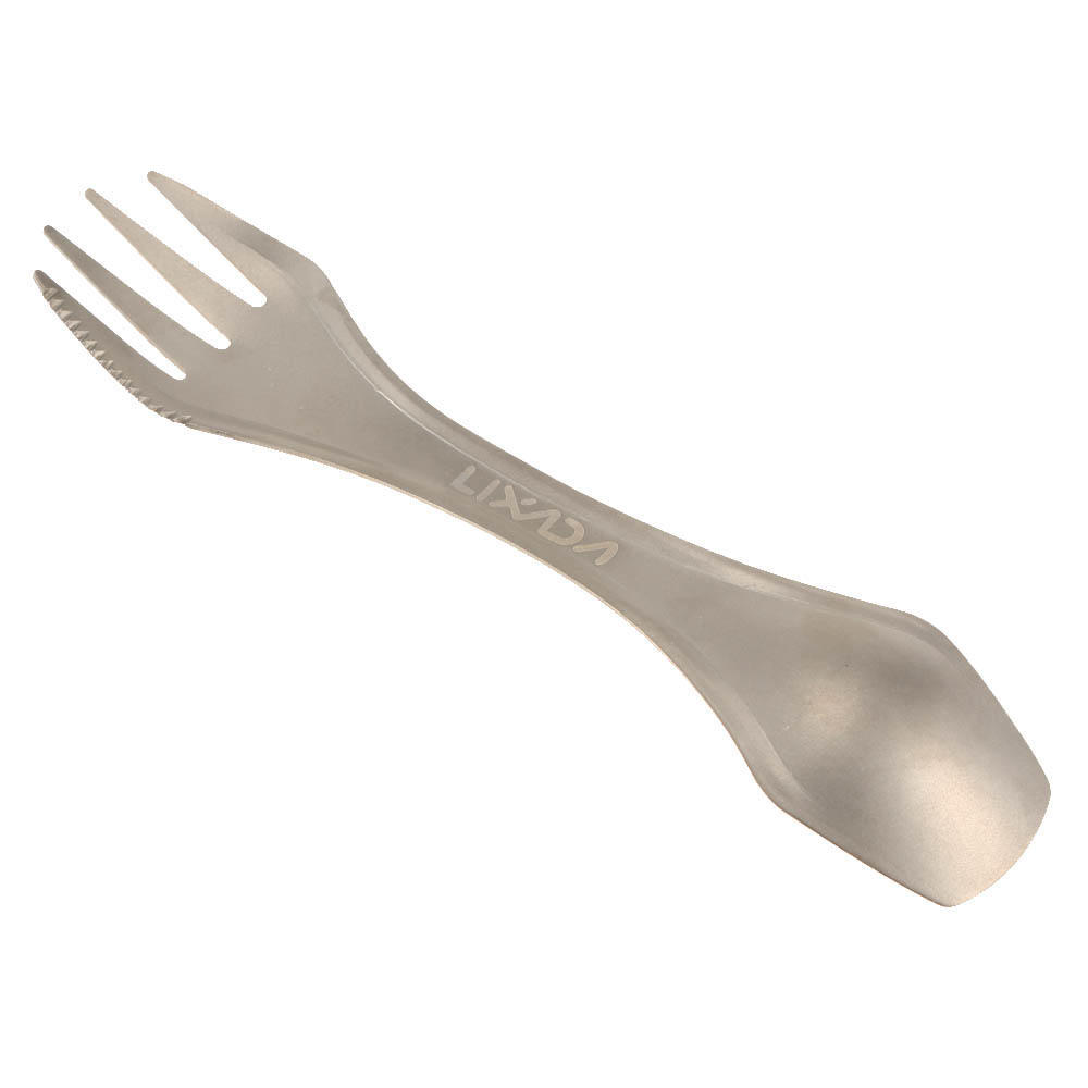 

Lixada 100% титановая ложка-вилка для кемпинга, кемпинга, пикника, ножа