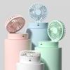 Portable Hand-held Fan  Desktop Multifunctional Folding Humidifying Fan With Colored Light 2000mah For Outdoor Office And Home