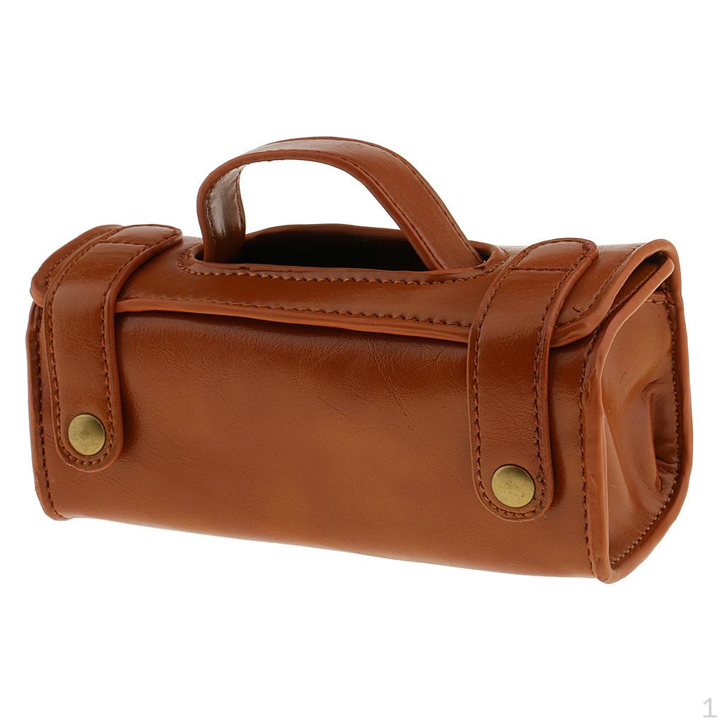 

Men Portable Cosmetic Pouch PU Leather Shaving Brush & Toiletry Bag