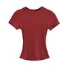 Pure Desire Women's Spicy Girl Round Neck Ribbed Summer T-Shirt