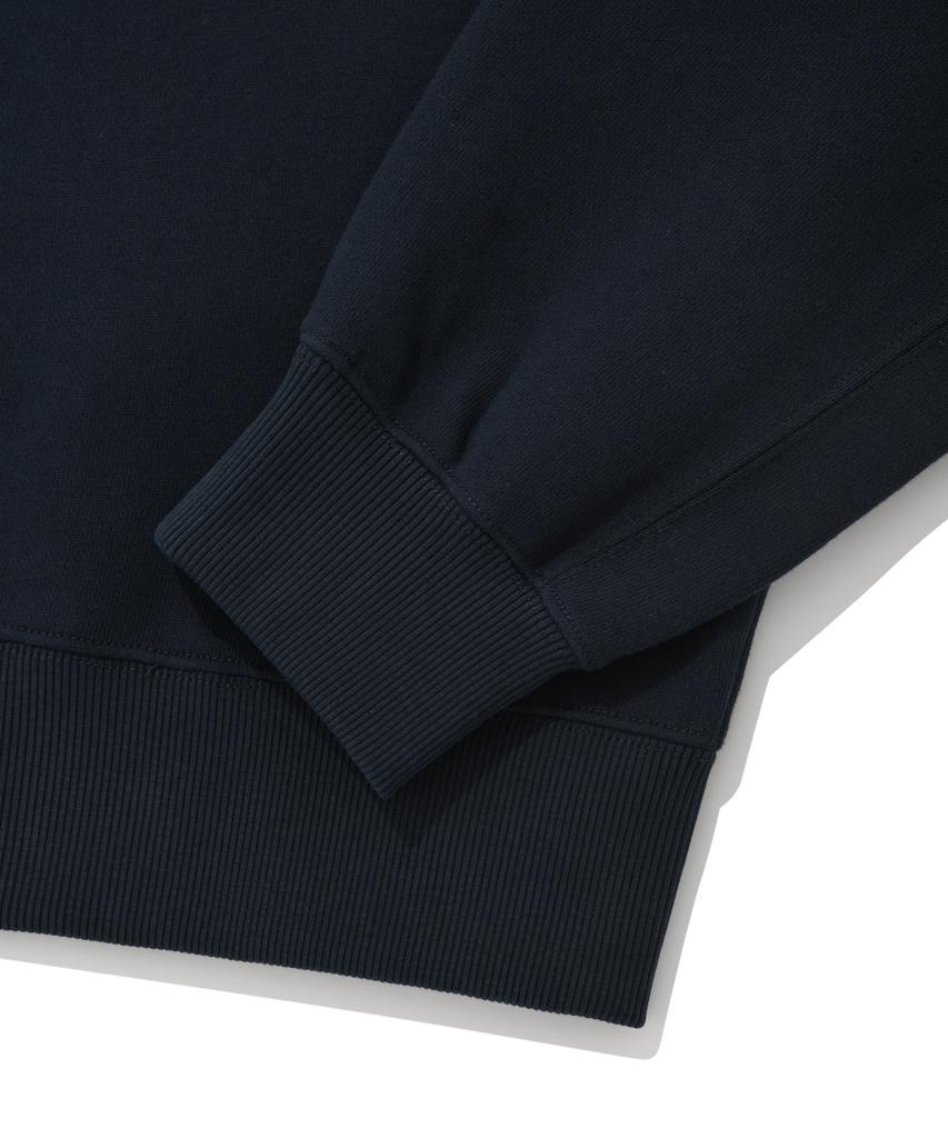COVERNAT WOMAN Crop V-Neck Sweatshirt Navy