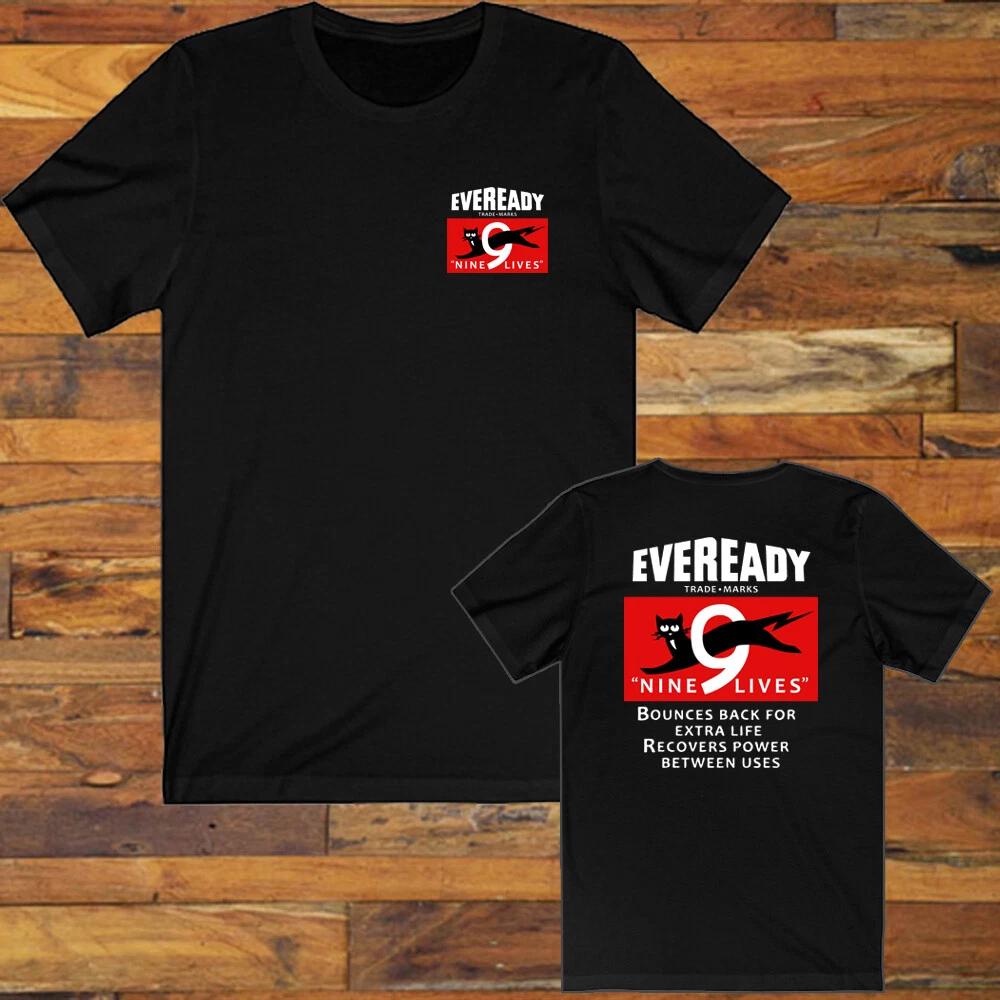 Eveready Retro Battery Black Cat Nine Lives Men s Black Size S-5XL L