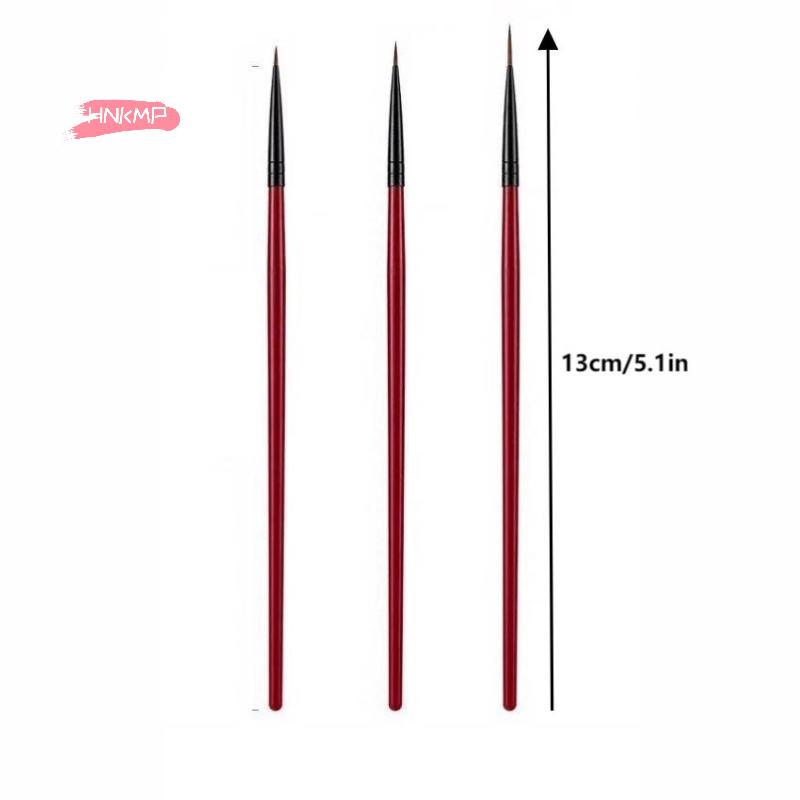 3Pcs/Set Fine Nail Art Liner Brush Set for UV Gel Polish Thin Detail Painting Professional Nail Design Tools
