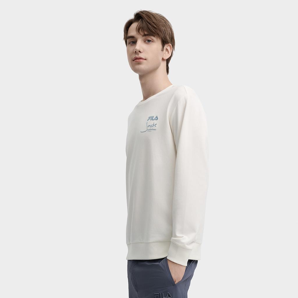 New FILA Sweatshirt Men's Cloud White F11M438203FWT
