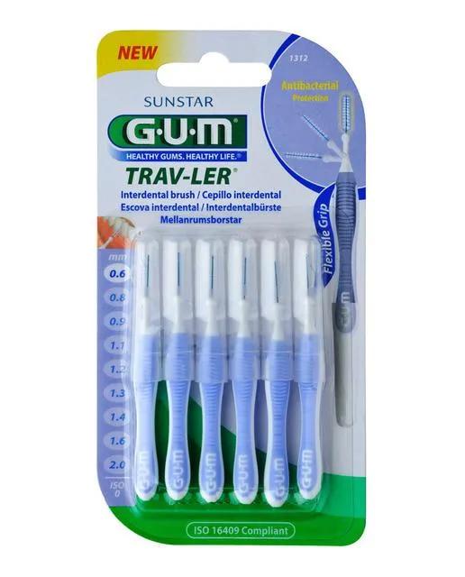 Межзубная щетка Sunstar Gum 0,6 мм Trav-Ler 6 шт.