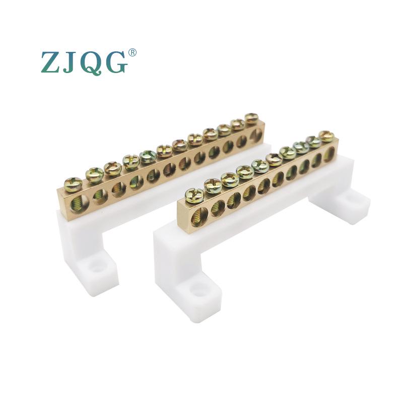 High Bridge Type White Terminal Block with Grounding, 8x13 and 7x11 Zero Rows