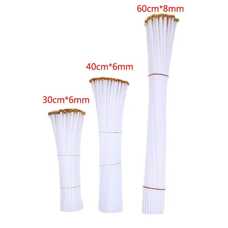 

White Plastic Flagpole & Handheld Red Flag - 30cm, 40cm, 60cm Options with Bamboo or Wooden Poles