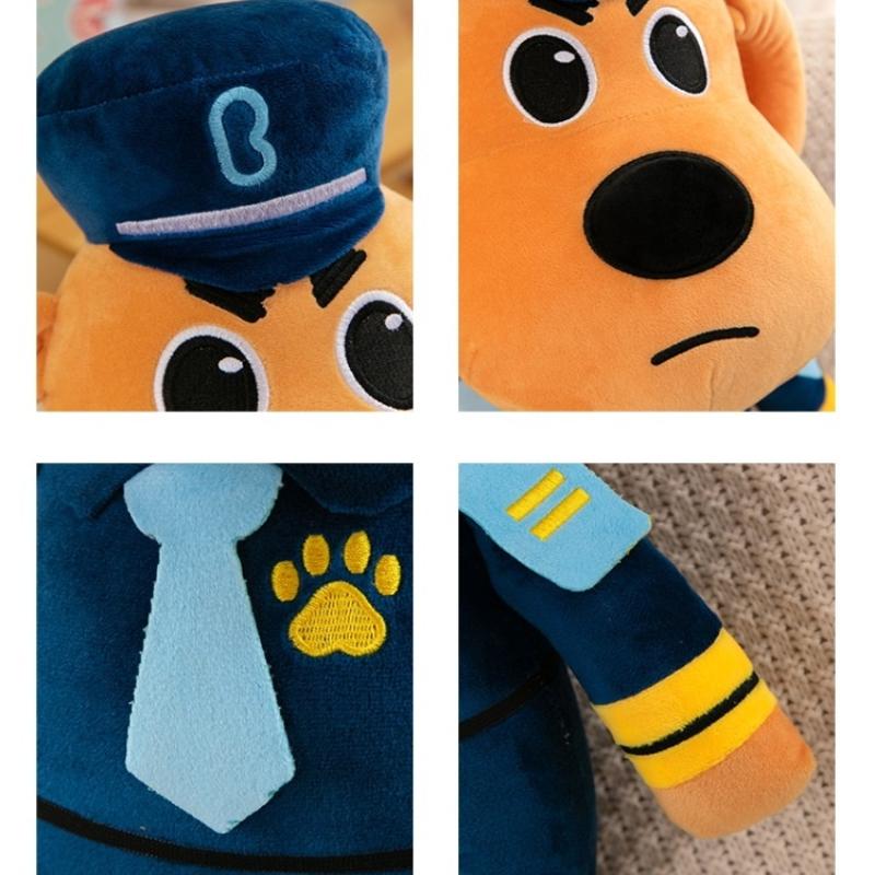 1Pcs Anime Security Sergeant Labrador Wolf Dog Plush Stuffed Toys 30/45Cm Sheriff Labrador Dog Plush Toy Doll Birthday Xmas Gift