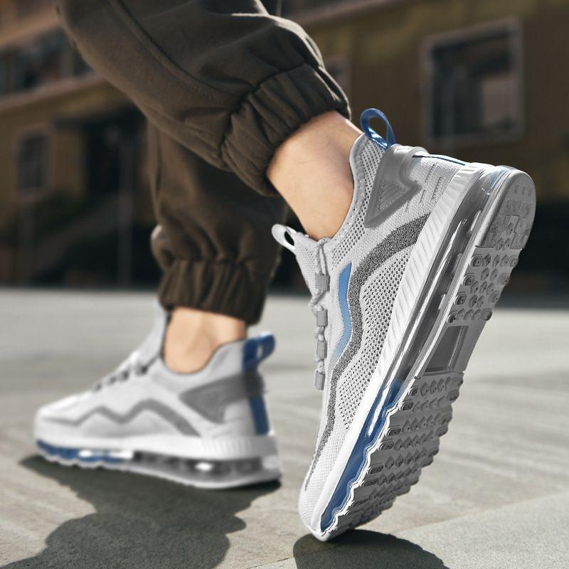 Cushioned Insole Breathable Mesh Upper Men's Casual Sneakers Comfortable Athletic Designer Simple Korean Jump Male Sports Shoes