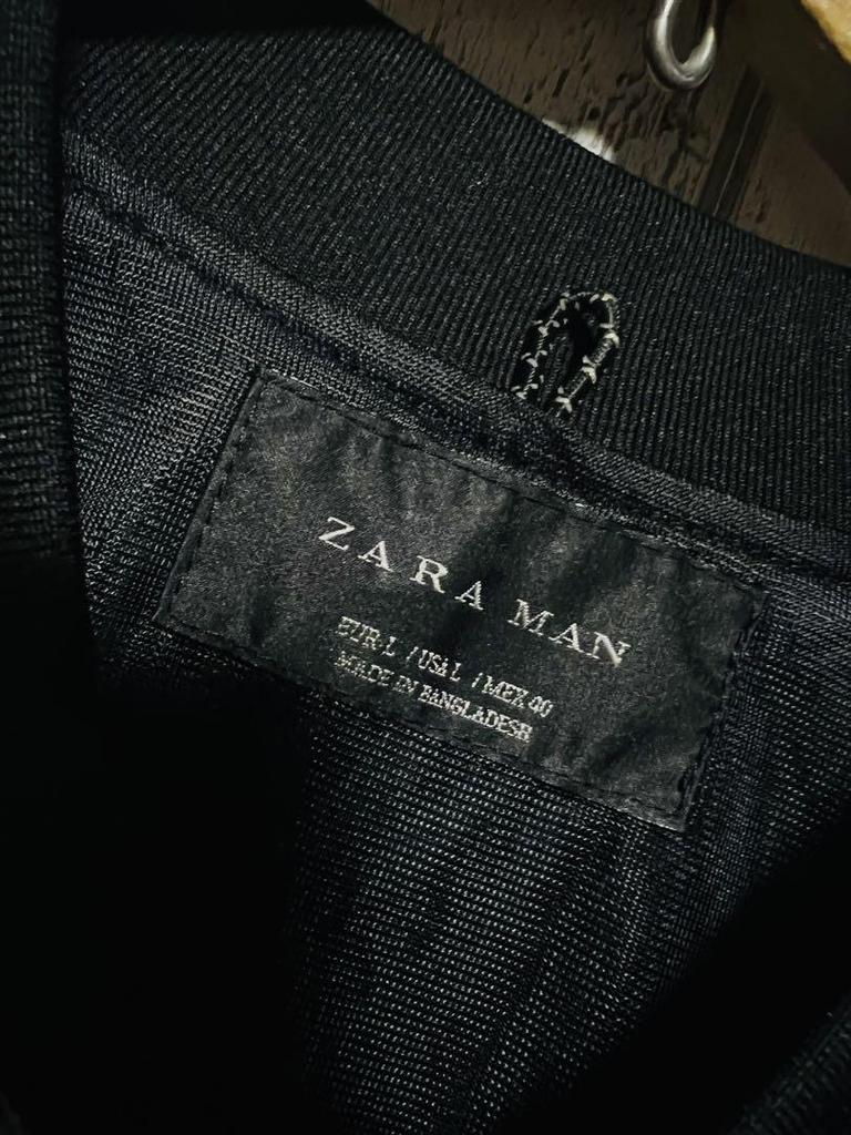 [USED] Limited Edition ZARA Sukajan Mesh Jacket In Blue Flower/Botanical Pattern, Size L