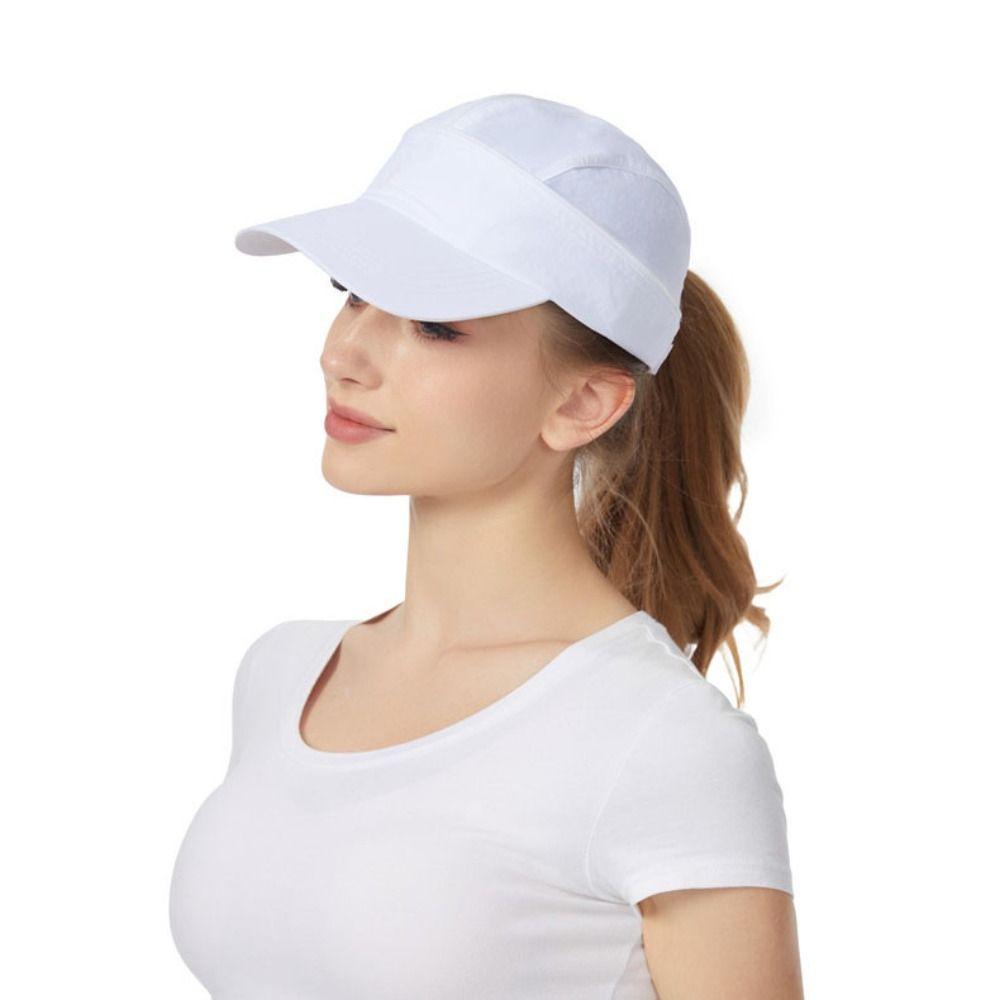 Solid Color Women Sun Hat Quick Dry Empty Top Hat Breathable Sunscreen Baseball Hat  Hiking