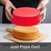 Round Cake Pan - Silicone Cake Mold for Baking, Non-stick Baking Pan for Layer Cake, Cheesecake and Chocolate Cake