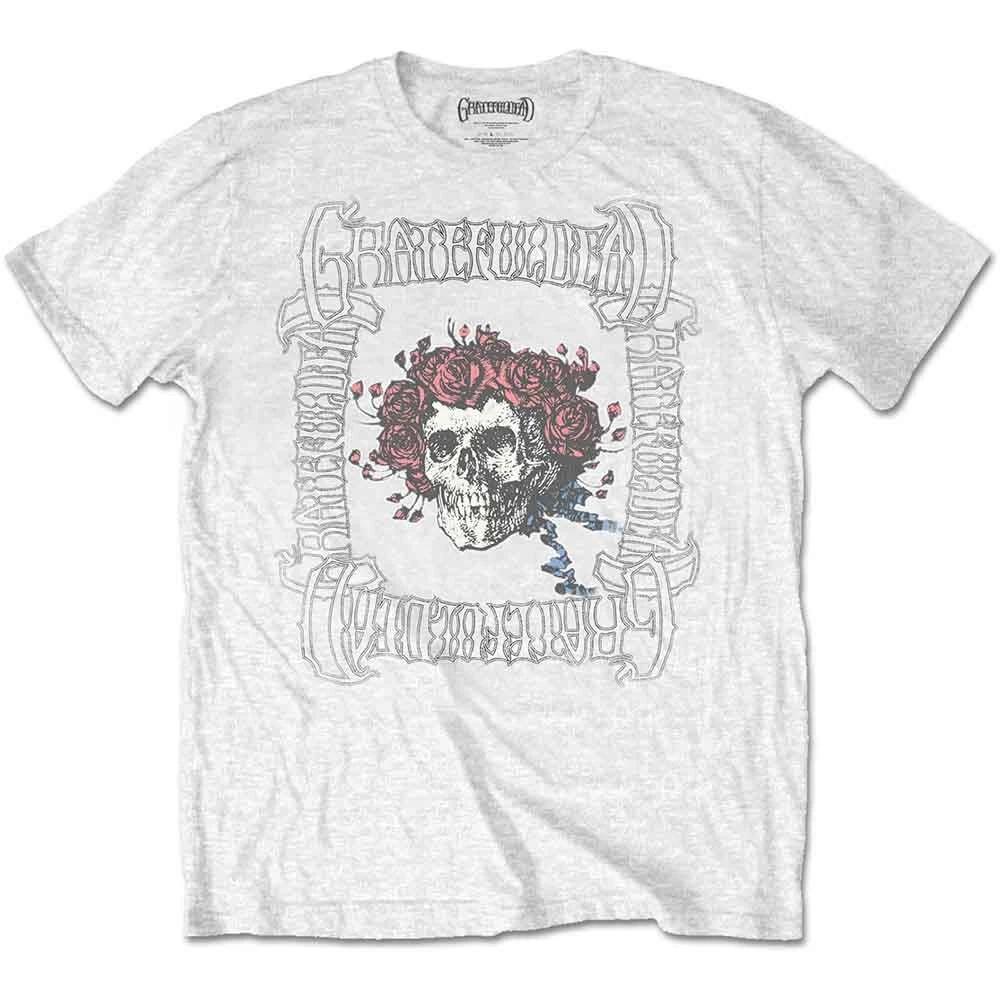 Band Monkey Grateful Dead Unisex T-Shirt Bertha with Logo Box White 4XL