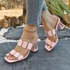 Fashion High-heeled Lazy Sandals Waterproof Platform Ultra-high Heeled Sandals Women's Summer New Elegant Non-slip Slippers