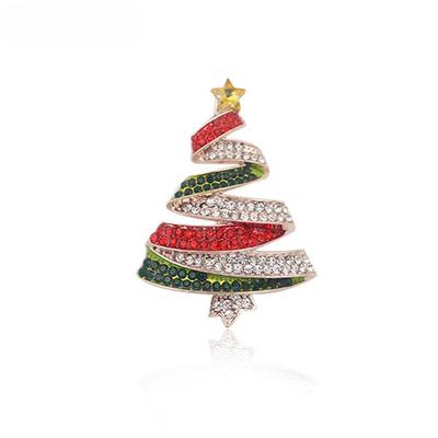 Luxuriöse Weihnachtsbaum-Brosche - Retro-Anstecknadel und Schalspange für Damen und Herren