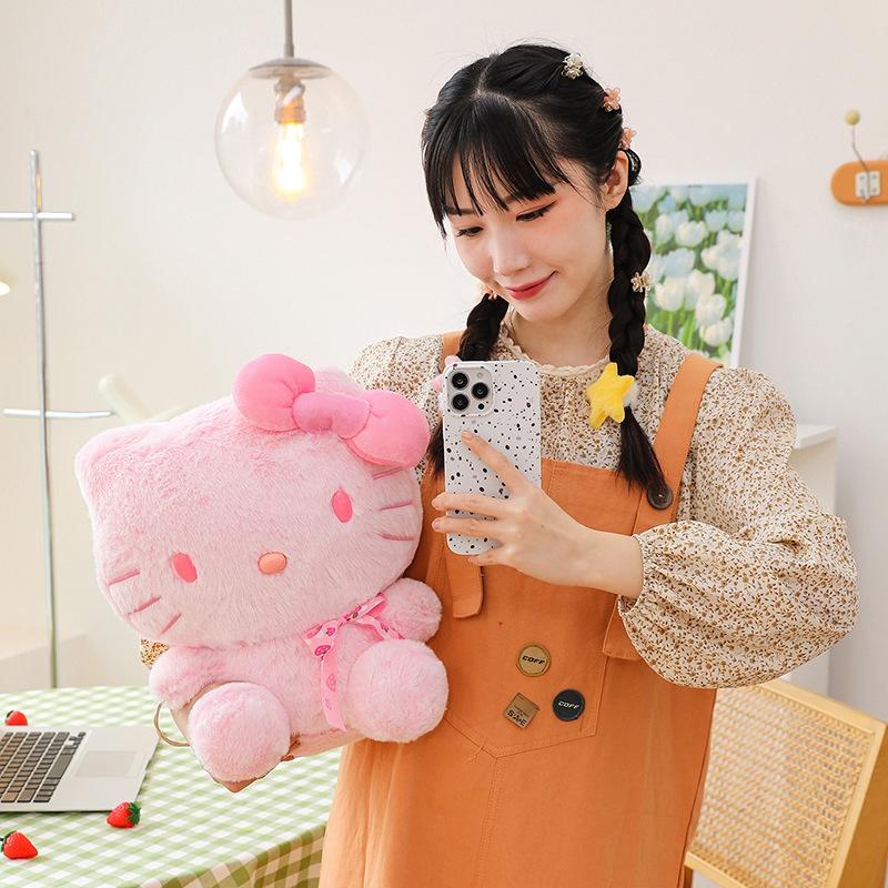 Super Soft Plush Pink Kitty Stuffed Animal Toy For Kids Perfect Birthday Gift