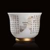 Zen Heart Sutra Mutton Fat Jade White Porcelain Master Tea Cup