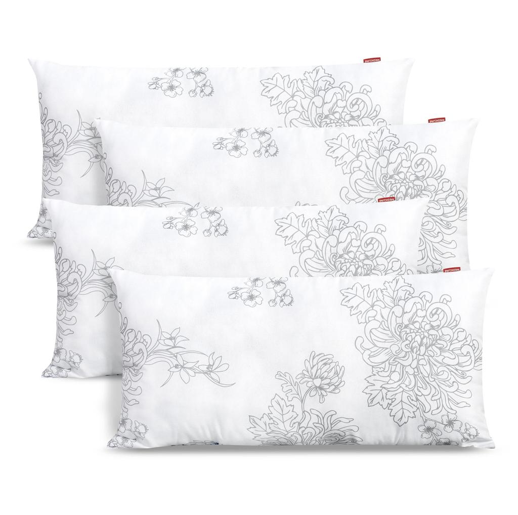 Anti-Allergy Pillow Microfiber Floral Silicone Various Sizes