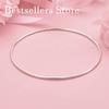 925 Sterling Silver Exquisite and Brightly Finished Minimalist Thin Bangle for Women's Fashion Party and Wedding Jewelry