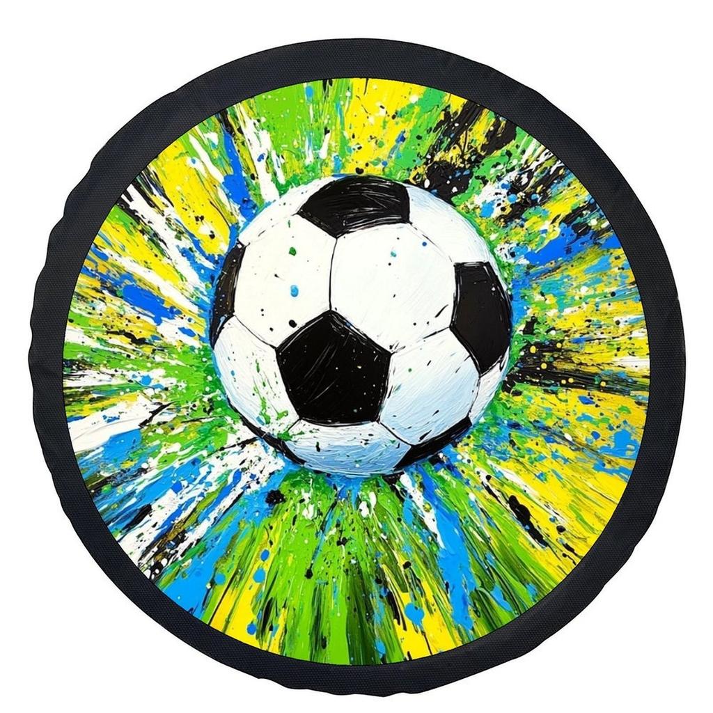 Soccer Ball Explosion Tire Cover Universal Wheel Protector Fashionable Spare Wheel Carrier