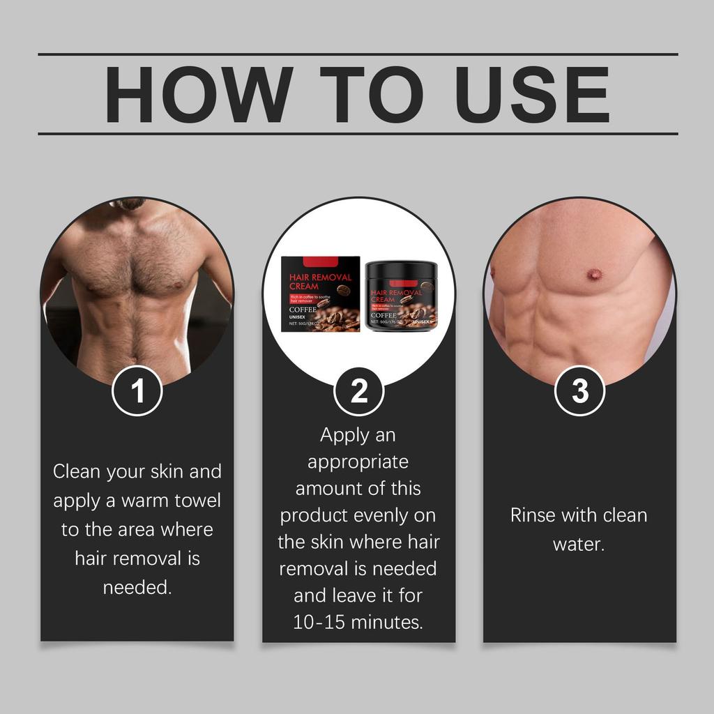 Kaffee-Haarentfernungscreme reinigt sanft Hand- und Beinhaare und bietet eine sanfte und wohltuende Haarentfernungspflege für mehrere Bereiche