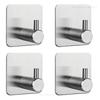 Punch-Free Wall Hooks Adhesive Towel Hanger Door Cloth Coat Holder Bathroom Kitchen Hardware Rack Bag Hook Organizer For Hanging