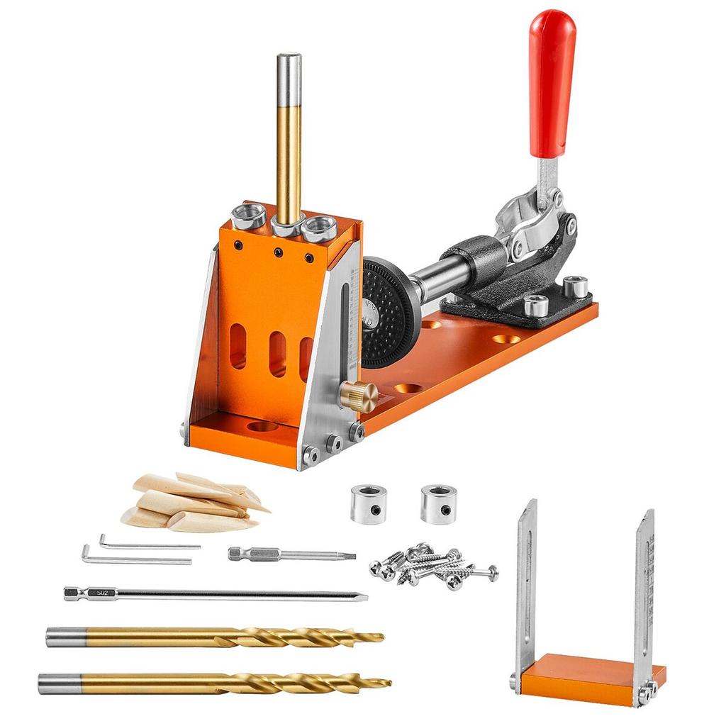 30 Stück Tasenloch-Bohrlehren-Set, Verstellbares & Einfach zu bedienendes Tasenloch-Bohrlehren-System mit Stufenbohrern, Schraubenschlüsseln, Bohranschlagringen und Vierkant-Bits, Dual