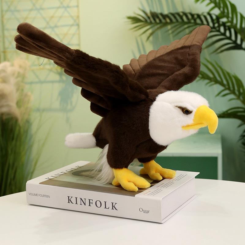 Simulation Bald Eagle Doll Plush Doll American Eagle Ornament Zoo Bald Eagle