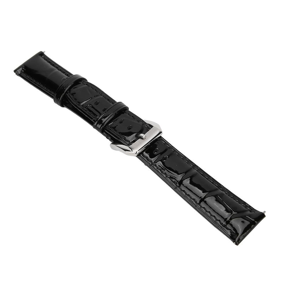 Universal Men Women Adjustable PU Leather Watch Band Strap Replacement 18mmBlack