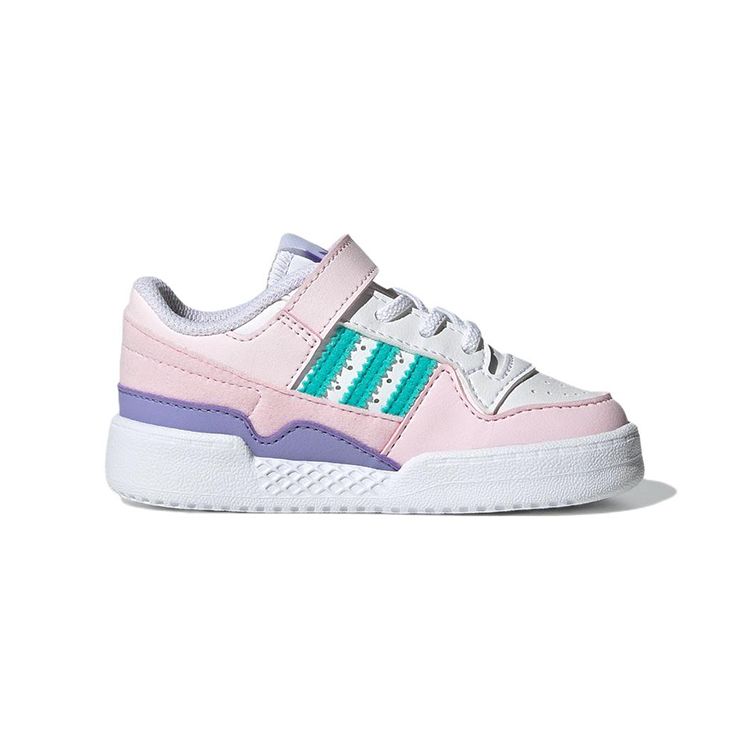 Adidas Originals Forum Low El Casual Low Top Walking Shoes Baby Shoes Pink White GY8200