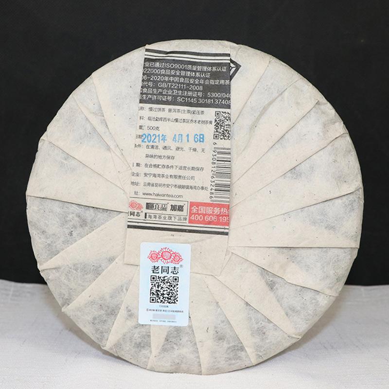 Tè Puer 2021 Old Comrade Dong Guo Gu Shu Sheng, famoso tè Puer crudo di montagna, vecchio albero, 500 g