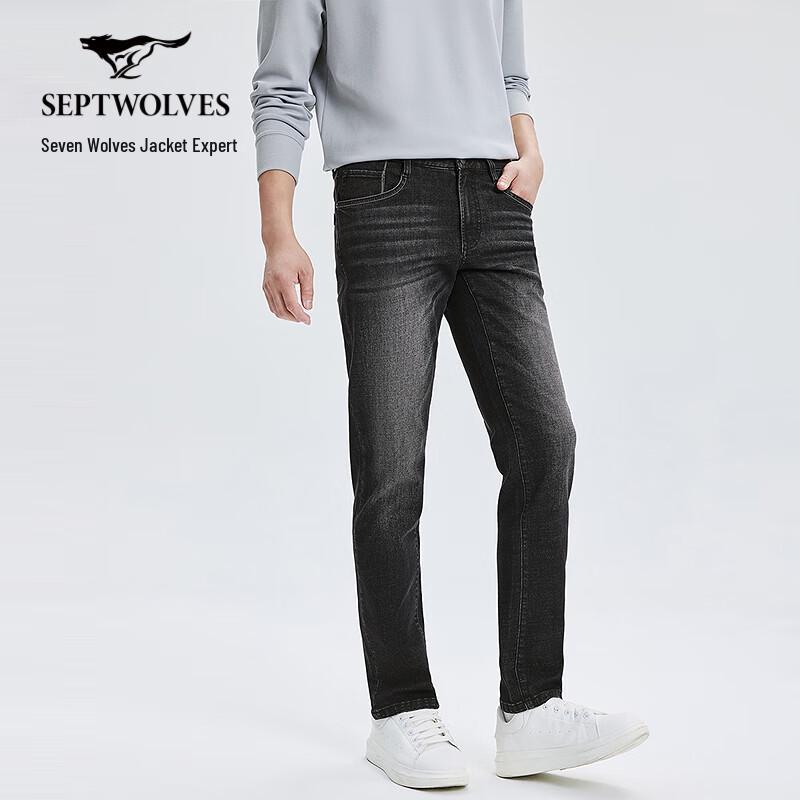 

SEPTWOLVES Мужские повседневные джинсы прямого кроя 35