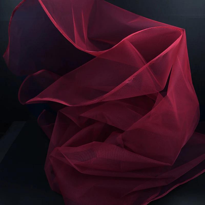 100x160cm Hard Tulle Mesh Fabric for DIY Wedding Dress Skirt Yarn Cloth Decoration Fabric by Per Meter Polyester Stiff Mesh