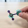 Chaotic Pendulum Desk Ornament, Single & Dual Swing EDC Metal Sliding Decor, Compact Manual Tabletop Gift For Men